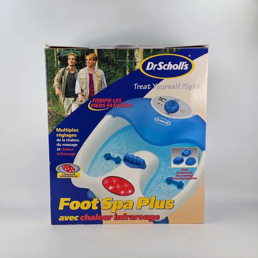 Dr Scholls Foot Spa Plus with Infrared Heat DR6621 Blue White Massager and Box